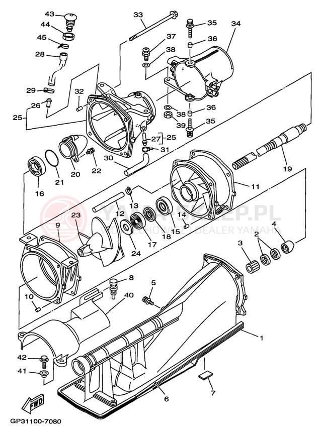 Schemat "JET UNIT" do Yamaha WAVE VENTURE 760 WVT760V