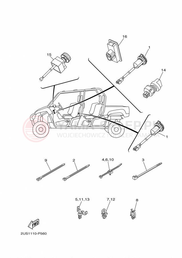 Schemat "układ elektryczny" do Yamaha VIKING VI EPS SE YXC700PSFS