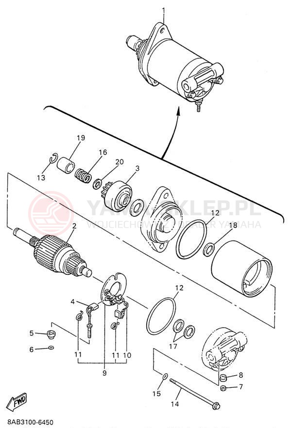 Schemat "układ elektryczny" do Yamaha VMAX 500 VX500W