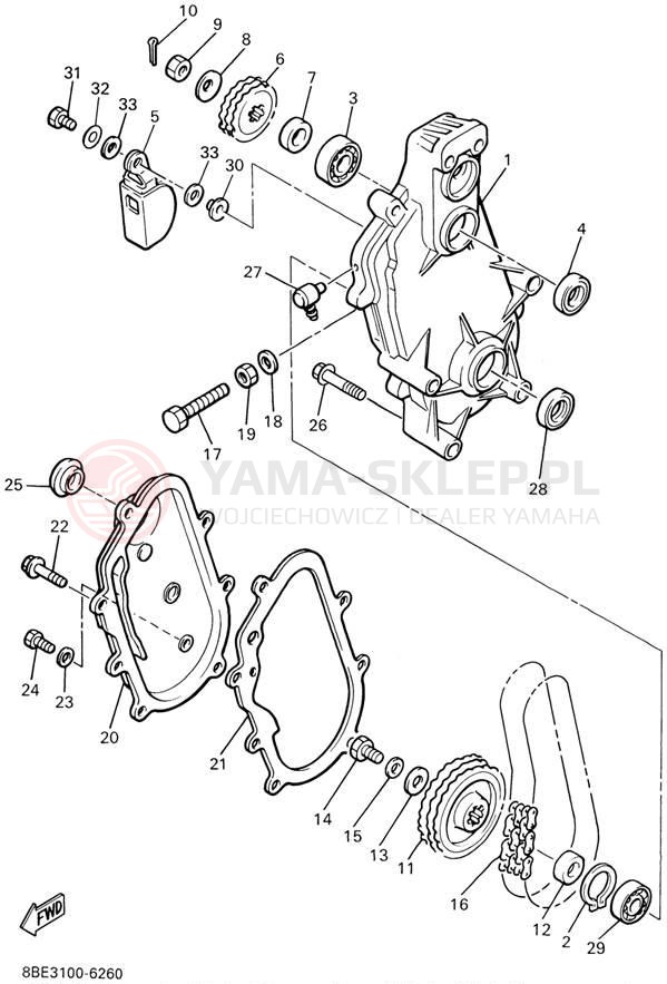 Schemat "Układ napędowy" do Yamaha CS340 CS340ED