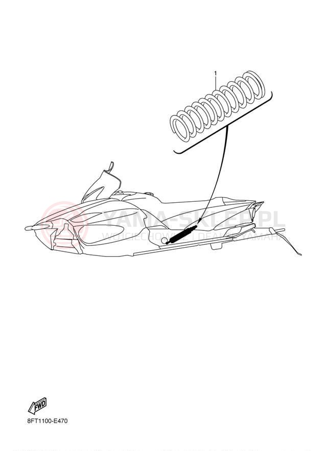 Schemat "zawieszenie tył" do Yamaha RS VECTOR LTX GT RS90LTGTAS