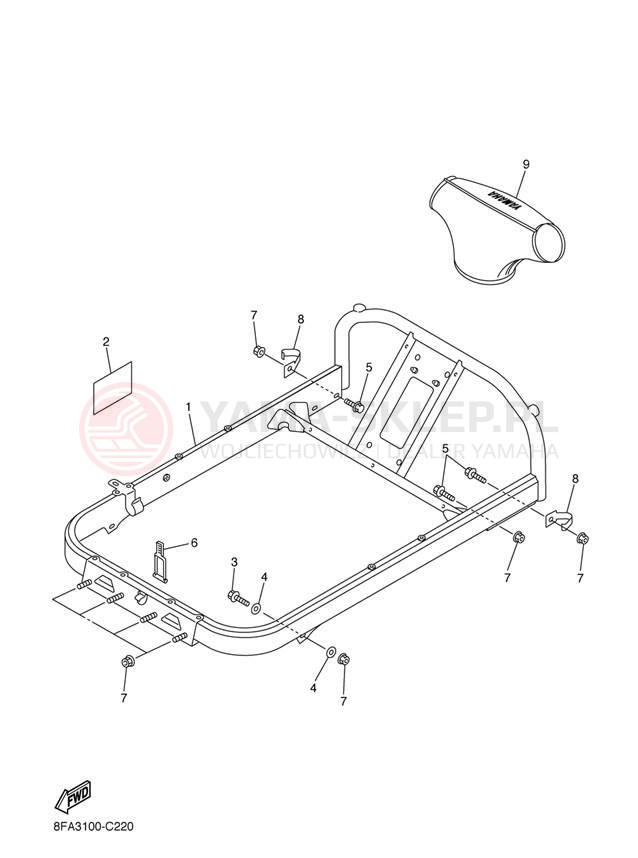 Schemat "STEERING GATE" do Yamaha RX-1 ER RX10RJ/RX10RSJ