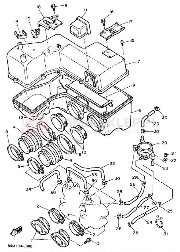 Schemat "Filtr powietrza" do Yamaha EXCITER EX570M