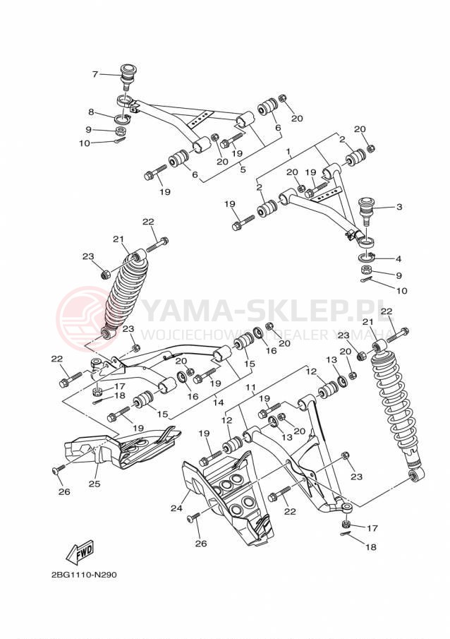 Schemat "Koło przód" do Yamaha GRIZZLY 700 EPS SE YFM700PSFS