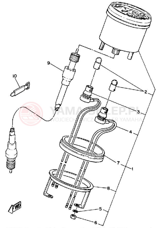 Schemat "przeniesienie napędu" do Yamaha SRX440D