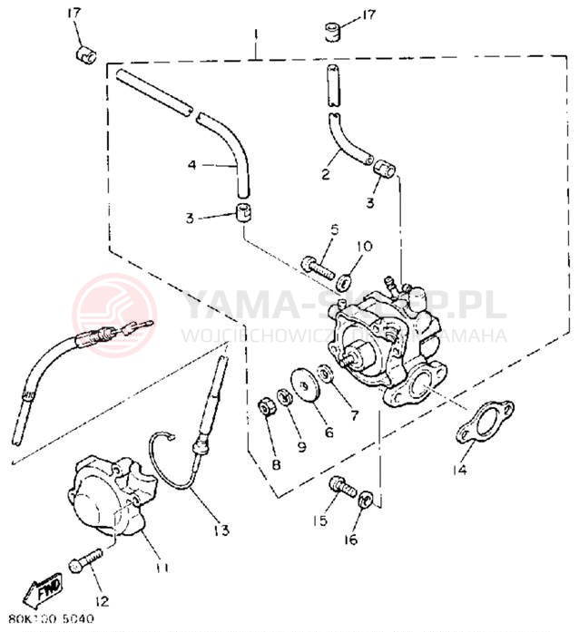Schemat "Pompa olejowa" do Yamaha PHAZER II PZ480S