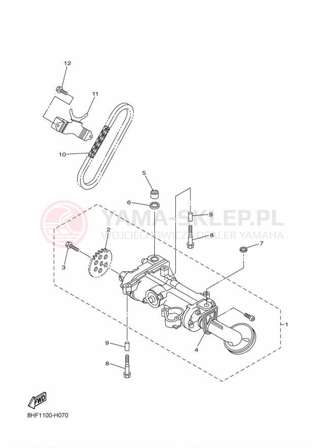 Schemat "Pompa olejowa" do Yamaha RS VENTURE TF RST90PTFFB