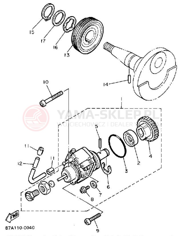 Schemat "Pompa olejowa" do Yamaha SNOSPORT SV125P