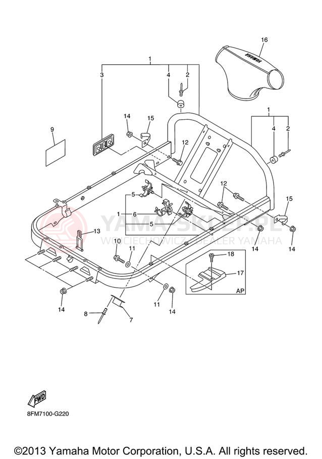 Schemat "STEERING GATE" do Yamaha RS VENTURE RST90XR/RST90GTXS