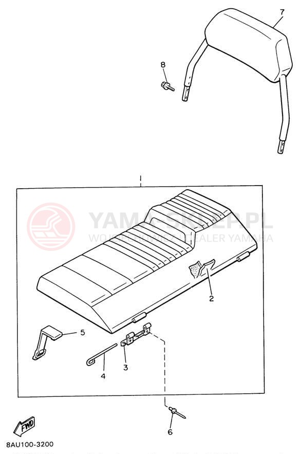 Schemat "siedzenie" do Yamaha VK540 II VK540EW
