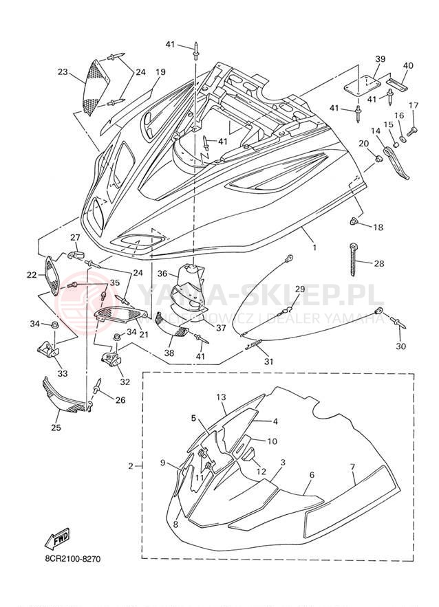 Schemat "Osłony" do Yamaha SX500R SX500D