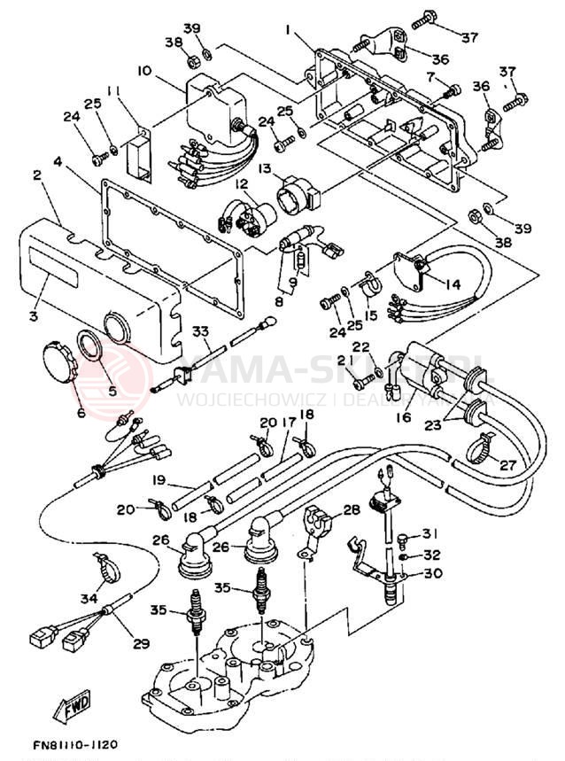 Schemat "układ elektryczny" do Yamaha WRB650P_61