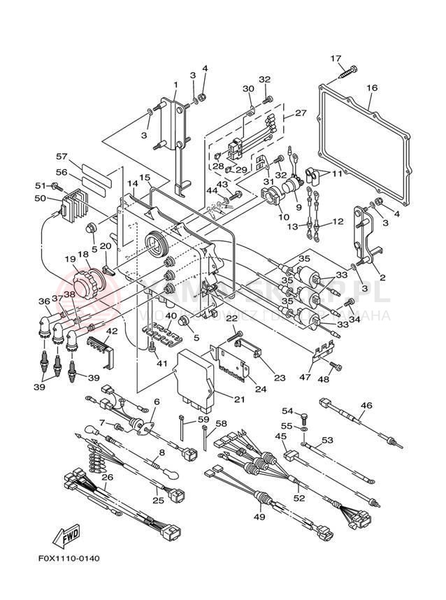Schemat "układ elektryczny" do Yamaha GP1200 GP1200AY