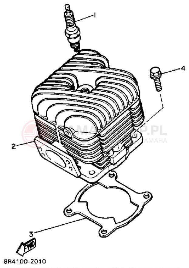 Schemat "cylinder" do Yamaha BRAVO T (LONG TRACK) BR250TN