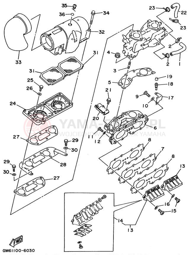 Schemat "Wtrysk paliwa" do Yamaha SUPER JET SJ700AX