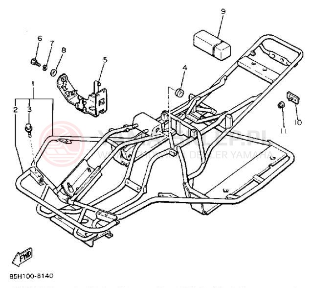 Schemat "rama" do Yamaha SNOSCOOT (ELEC START) SV80EM