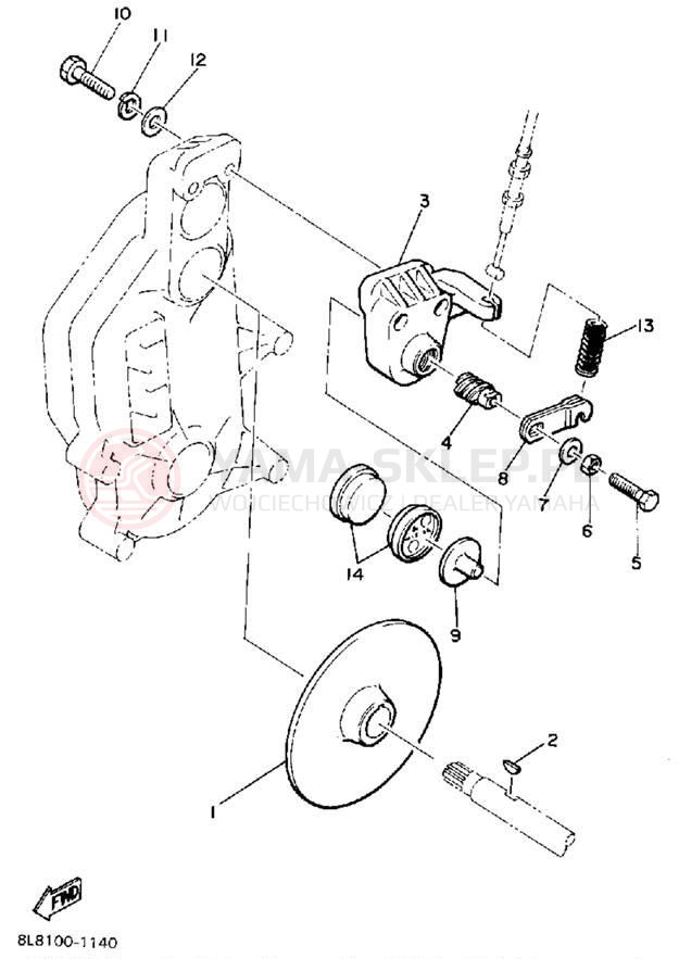 Schemat "hamulec" do Yamaha SRV SR540J