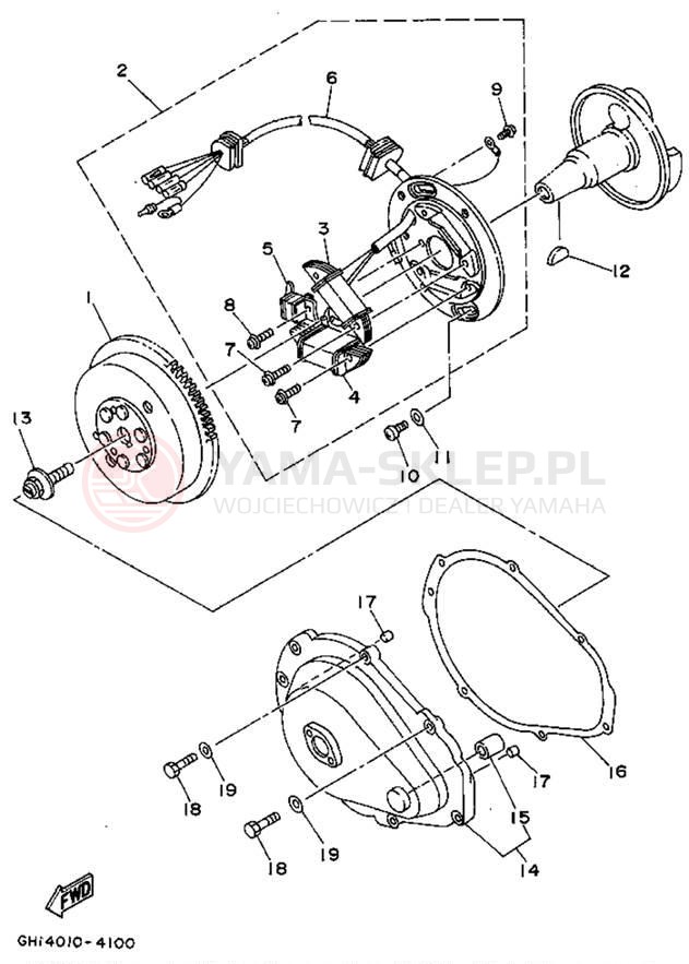 Schemat "prądnica" do Yamaha WAVE RAIDER RA700S