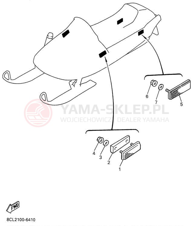 Schemat "układ elektryczny" do Yamaha VMAX 500 DX VX500DXW