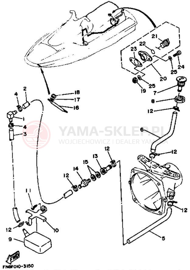 Schemat "HULL & DECK" do Yamaha WRB650Q_62
