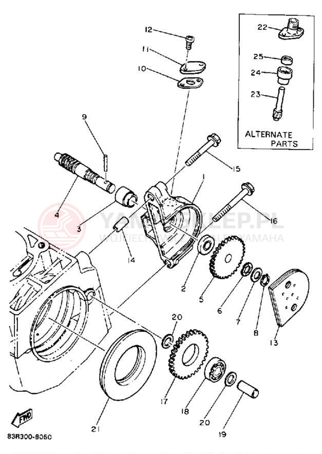 Schemat "PUMP DRIVE - GEAR" do Yamaha VK540 VK540EN