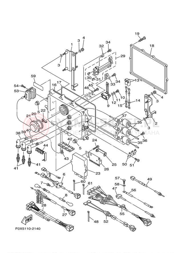 Schemat "układ elektryczny" do Yamaha GP1200 GP1200AA/GP1200ACA