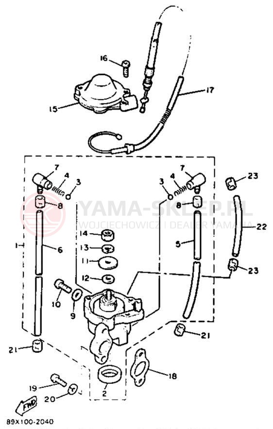 Schemat "Pompa olejowa" do Yamaha ENTICER II LT ET410TRT