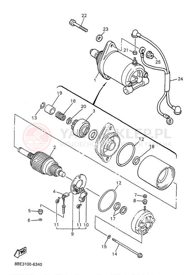 Schemat "rozrusznik" do Yamaha OVATION LE CS340EA