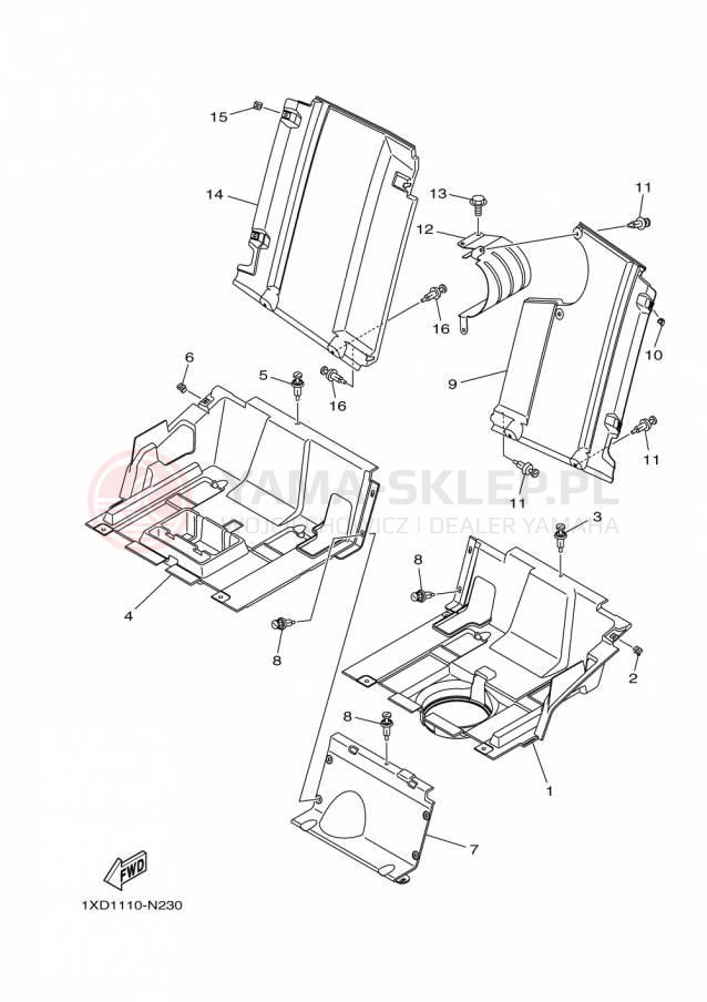 Schemat "Pokrywa boczna" do Yamaha VIKING EPS YXM700PFL