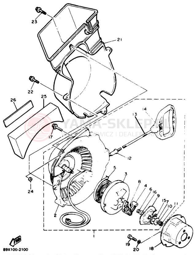 Schemat "rozrusznik" do Yamaha ENTICER II LT ET410TRT