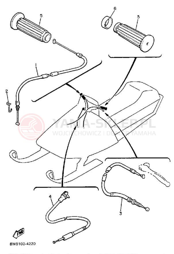 Schemat "Układ chlodzenia" do Yamaha ENTICER 340 ET340L
