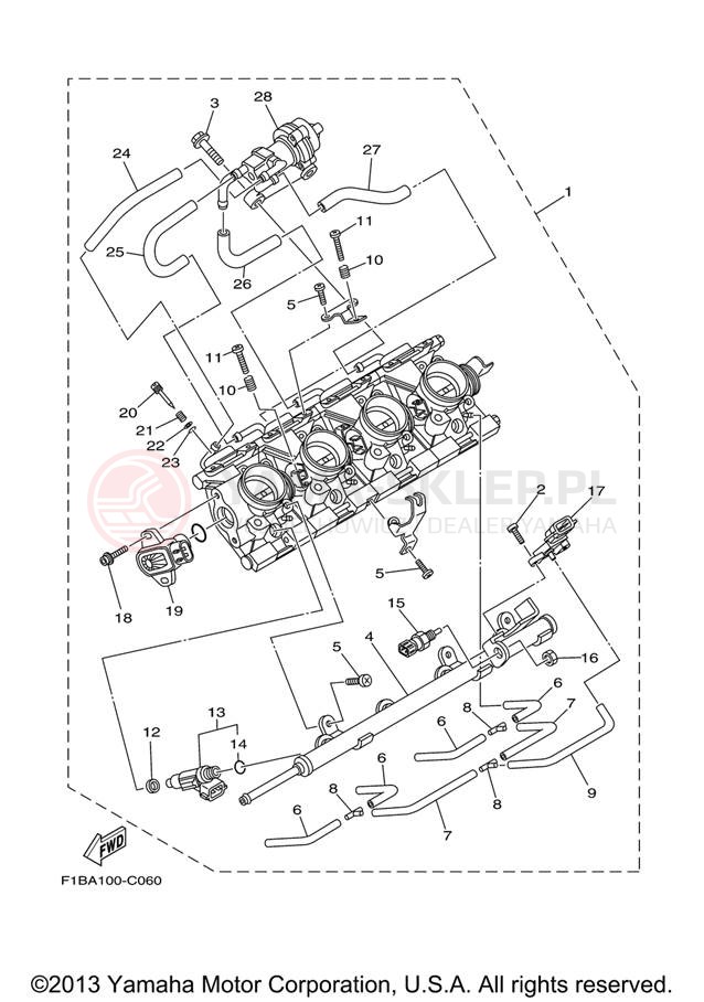Schemat "Pompa wtryskowa" do Yamaha FX1000AG