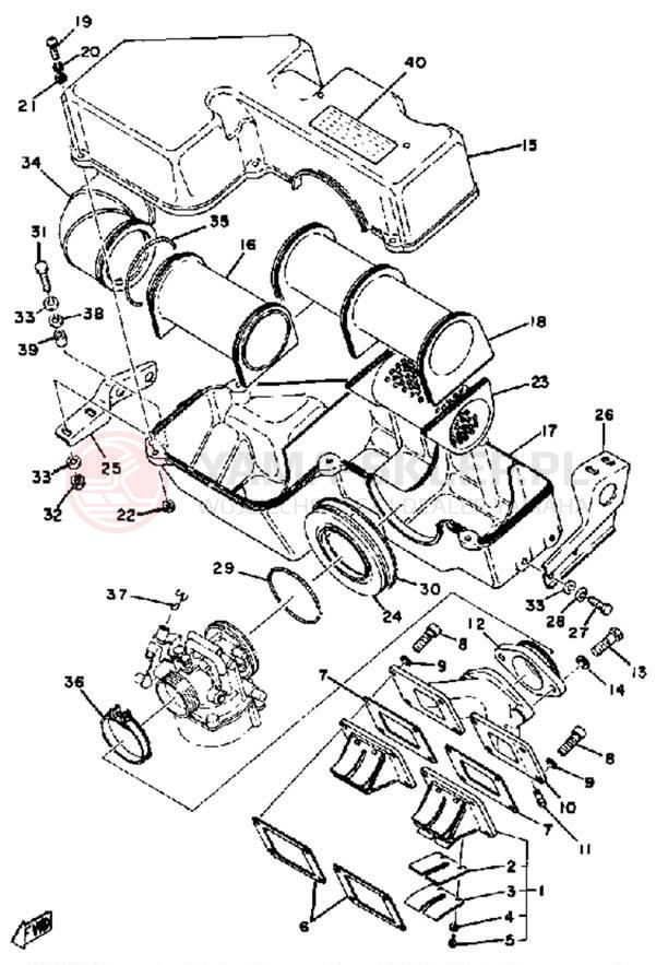 Schemat "Wtrysk paliwa" do Yamaha EX440C