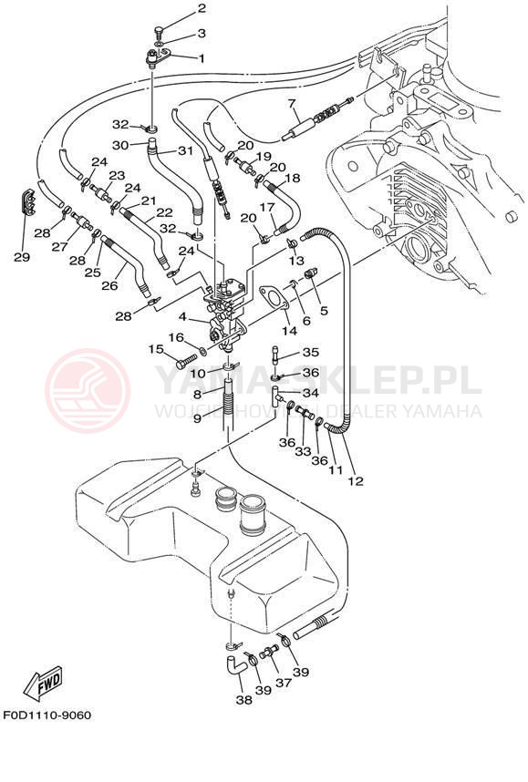 Schemat "Pompa olejowa" do Yamaha WAVE RUNNER XL1200 LTD XA1200X