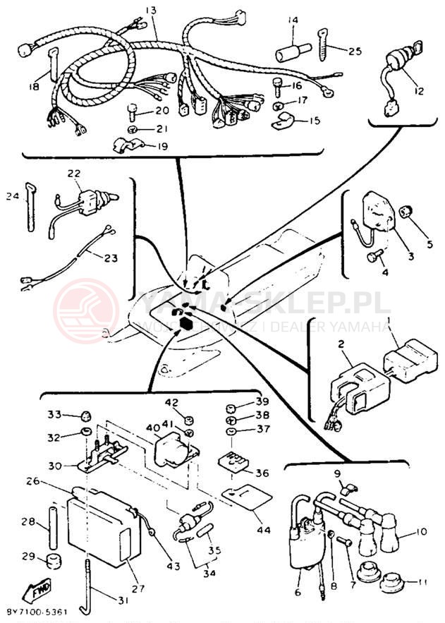 Schemat "układ elektryczny" do Yamaha XLV XL540M