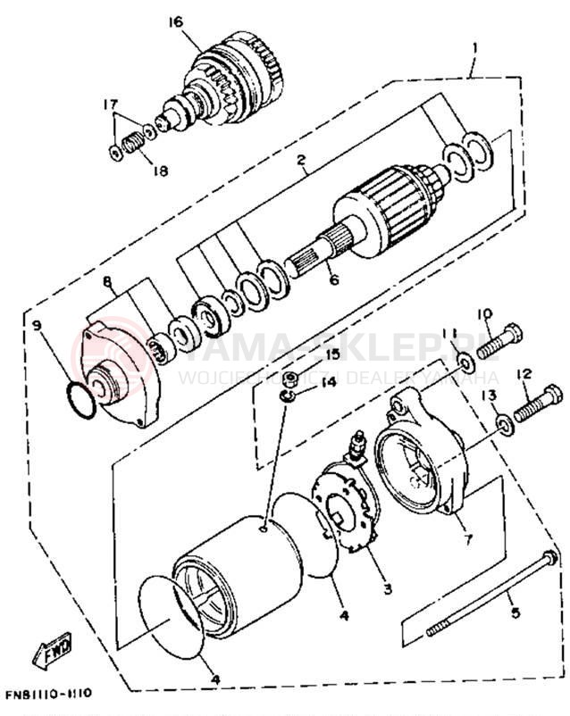 Schemat "rozrusznik" do Yamaha WAVE RUNNER PRO VXR WRB700R