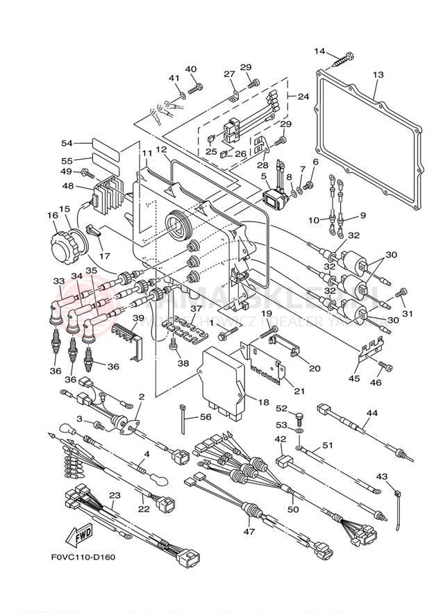 Schemat "układ elektryczny" do Yamaha WaveRunner XLT1200 XA1200AD