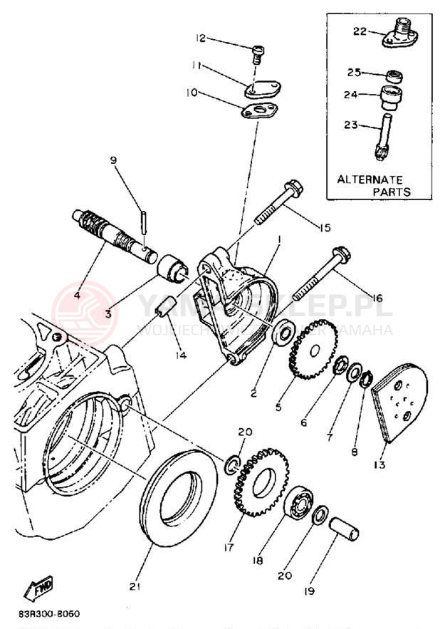 Schemat "PUMP DRIVE - GEAR" do Yamaha VK540 VK540M