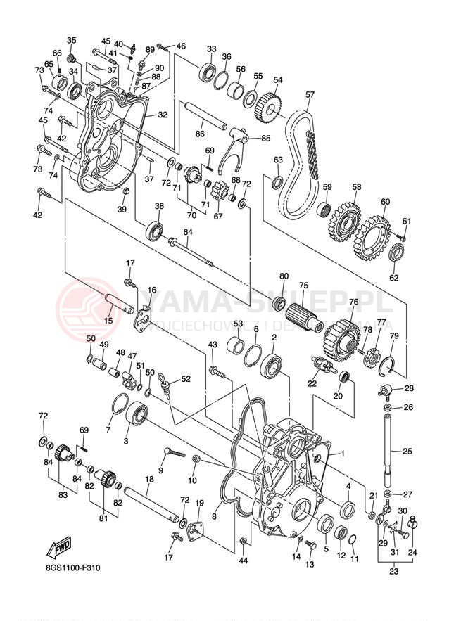 Schemat "Układ napędowy" do Yamaha VK PROFESSIONAL VK10W