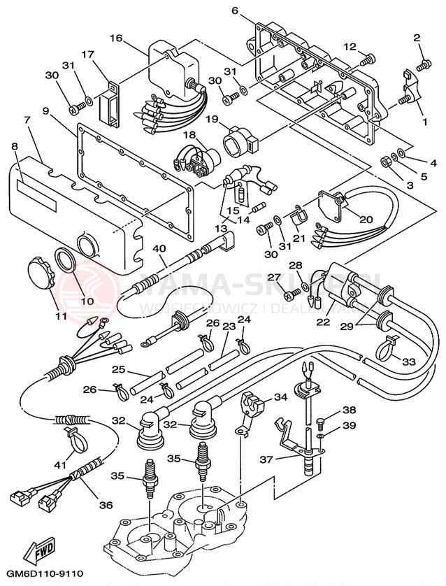 Schemat "układ elektryczny" do Yamaha SUPER JET SJ700AX