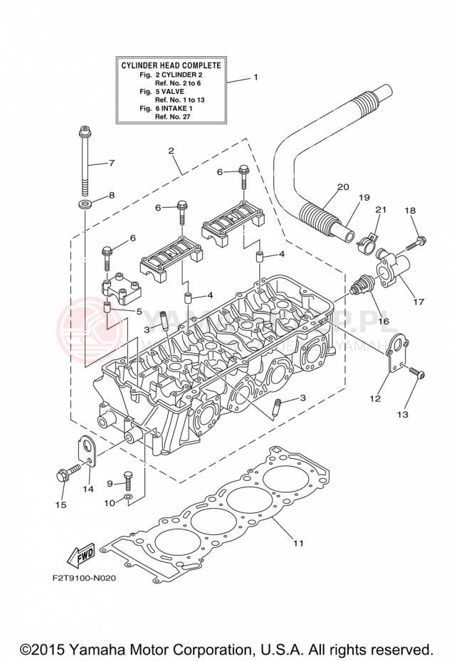 Schemat "cylinder" do Yamaha FX CRUISER HO FB1800AP