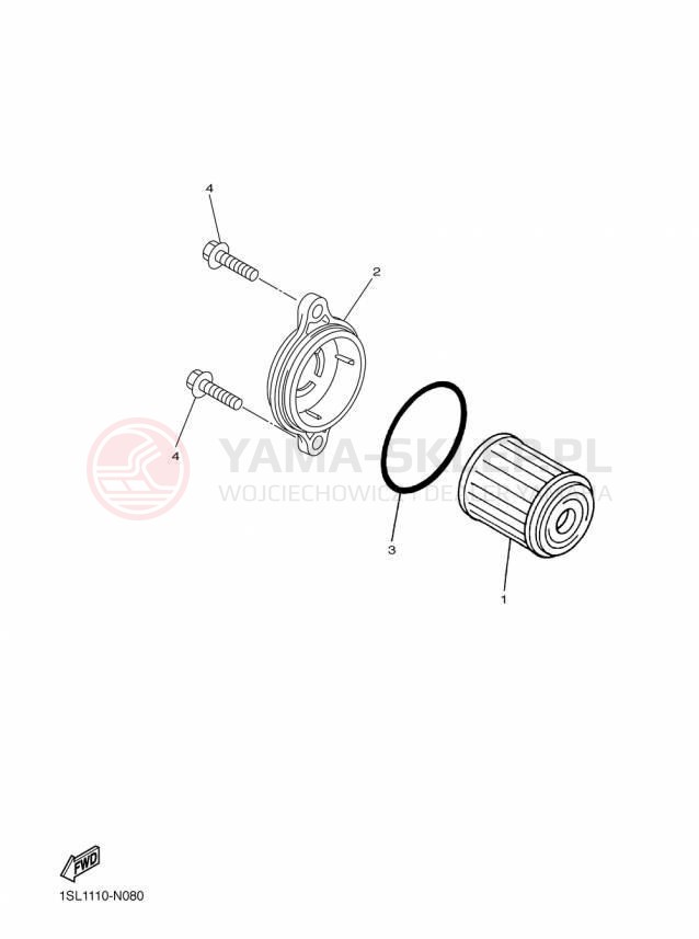 Schemat "Filtr oleju" do Yamaha YZ250FX YZ250FXF