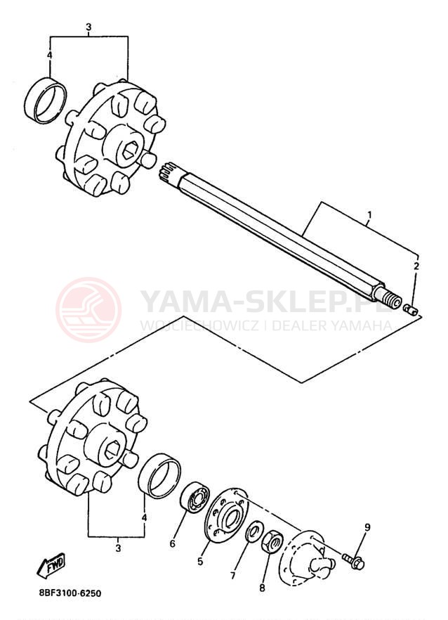 Schemat "Układ napędowy" do Yamaha PHAZER SS PZ480A