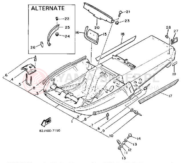 Schemat "rama" do Yamaha EXCEL III EC340L