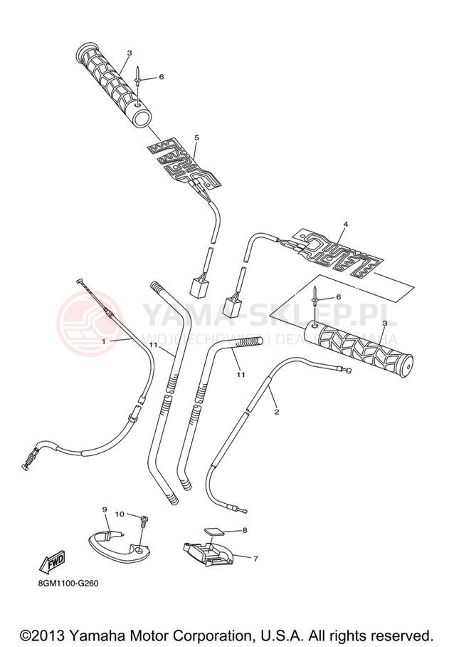 Schemat "Układ chlodzenia" do Yamaha RS VECTOR RS90RXB/RS90GTXL