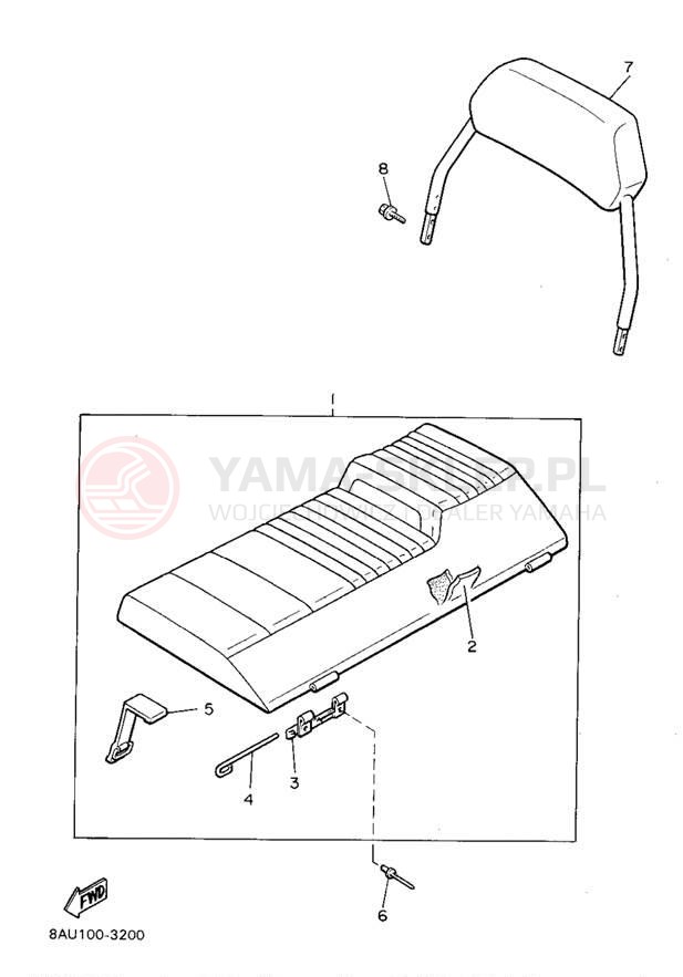 Schemat "siedzenie" do Yamaha VK540 II VK540EV