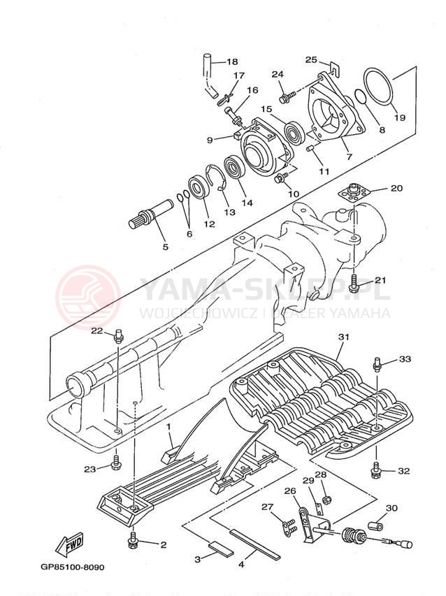 Schemat "JET UNIT" do Yamaha WAVE RUNNER GP1200 GP1200W