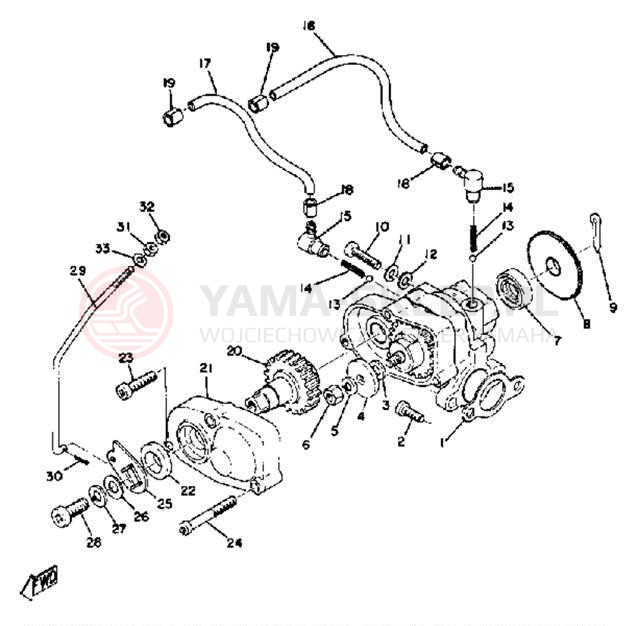 Schemat "Pompa oleju" do Yamaha GPX338F/GPX433F