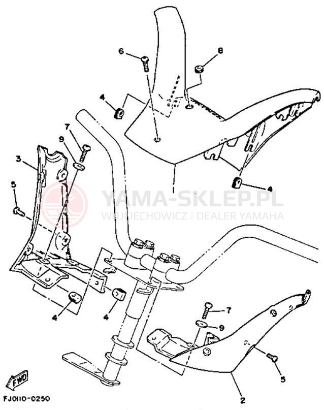 Schemat "Półki zawieszenia" do Yamaha WAVE RUNNER III WRA650R