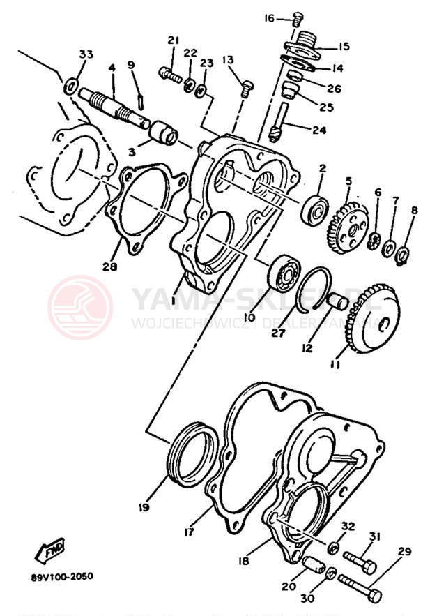 Schemat "przeniesienie napędu" do Yamaha VENTURE XL VT480T